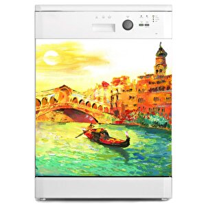 Bulaşık Makinesi Sticker Kaplama Beyaz Eşya Kaplama Venedik Yağlıboya