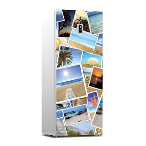 Buzdolabı Sticker Kaplama Dolap Kaplama Etiketi Tatil Kolaj