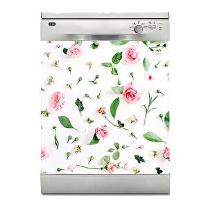 Bulaşık Makinesi Sticker Kaplama Beyaz Eşya Kaplama Güller