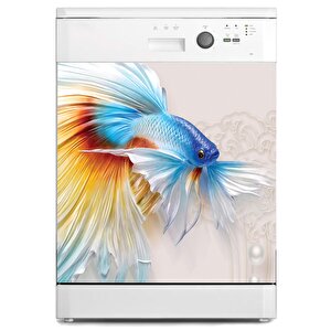 Bulaşık Makinesi Sticker Kaplama Beyaz Eşya Kaplama 3d Balık
