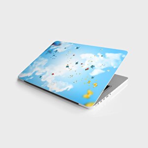 Laptop Sticker Bilgisayar Notebook Pc Kaplama Etiketi Kelebek Papatya