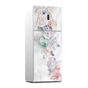 Buzdolabı Sticker Kaplama Dolap Kaplama Etiketi Çiçekler Kelebek