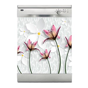 Bulaşık Makinesi Sticker Kaplama Beyaz Eşya Kaplama 3d Manolya