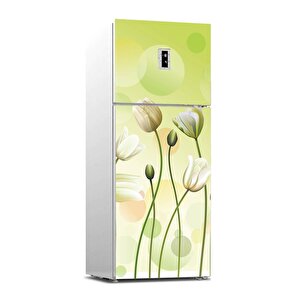 Buzdolabı Sticker Kaplama Dolap Kaplama Etiketi Yeşil Çiçek