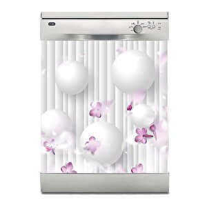 Bulaşık Makinesi Sticker Kaplama Beyaz Eşya Kaplama 3d-yuvarlak