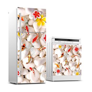 Buzdolabı Ve Bulaşık Makinası Beyaz Eşya Sticker Kaplama Taşlar Balık