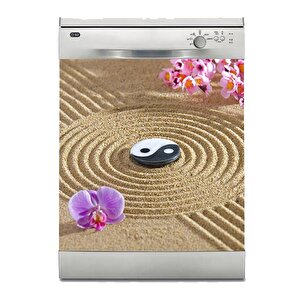 Bulaşık Makinesi Sticker Kaplama Beyaz Eşya Kaplama Japon Zen Bahçesi 4