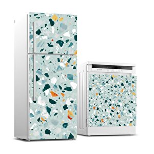 Buzdolabı Ve Bulaşık Makinası Beyaz Eşya Sticker Kaplama Terrazzo