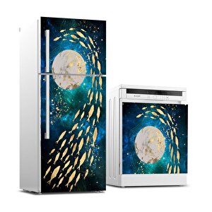 Buzdolabı Ve Bulaşık Makinası Beyaz Eşya Sticker Kaplama Parıltı