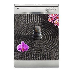 Bulaşık Makinesi Sticker Kaplama Beyaz Eşya Kaplama Japon Zen Bahçesi 3