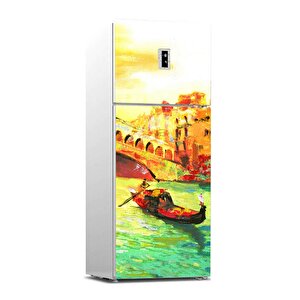 Buzdolabı Sticker Kaplama Dolap Kaplama Etiketi Venedik Yağlıboya
