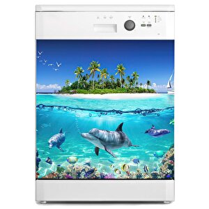Bulaşık Makinesi Sticker Kaplama Beyaz Eşya Kaplama Sualtı Ada