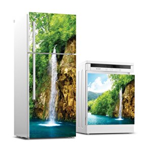 Buzdolabı Ve Bulaşık Makinası Beyaz Eşya Sticker Kaplama Şelale