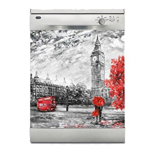 Bulaşık Makinesi Sticker Kaplama Beyaz Eşya Kaplama Paris Yağlıboya