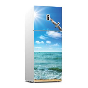 Buzdolabı Sticker Kaplama Dolap Kaplama Etiketi Deniz Manzara
