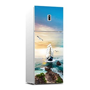 Buzdolabı Sticker Kaplama Dolap Kaplama Etiketi Yelkenli