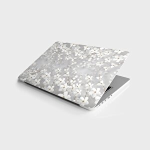 Laptop Sticker Bilgisayar Notebook Pc Kaplama Etiketi 3d Beyaz Yaprak