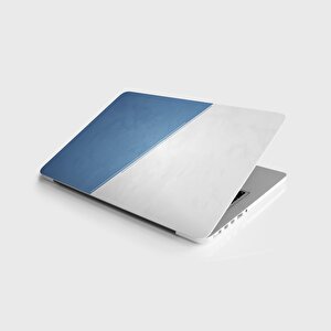 Laptop Sticker Notebook Pc Kaplama Etiketi Mavi Beyaz
