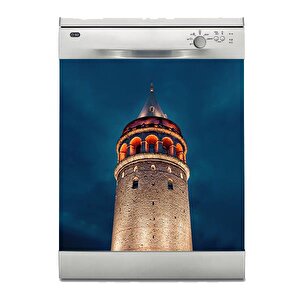 Bulaşık Makinesi Sticker Kaplama Beyaz Eşya Kaplama Galata Kulesi