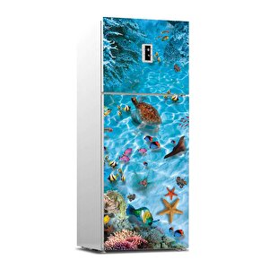 Buzdolabı Sticker Kaplama Dolap Kaplama Etiketi Sualtı Dünyası
