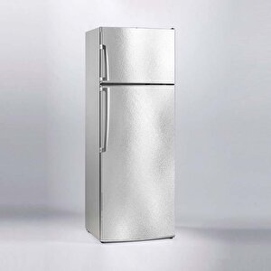 Buzdolabı Sticker Kaplama Dolap Kaplama Etiketi Gümüş Doku