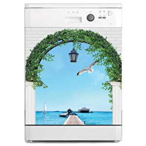 Bulaşık Makinesi Sticker Kaplama Beyaz Eşya Kaplama Deniz Kuş
