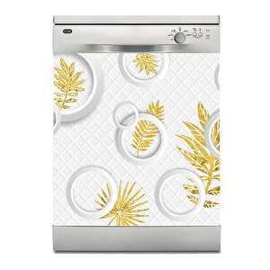 Bulaşık Makinesi Sticker Kaplama Beyaz Eşya Kaplama 3d Altın Yaprak