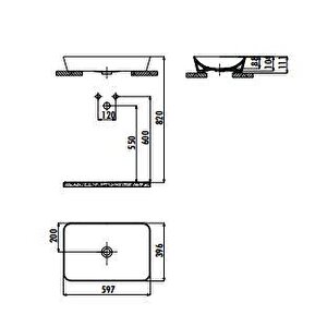 Ultra 60 Cm Tezgah Üstü Çanak Lavabo (antrasit Mat) Ul060.60000