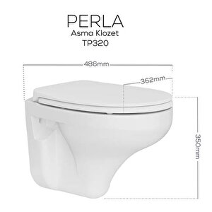 Creavit Perla Asma Klozet Tp320 Kapak Hariç