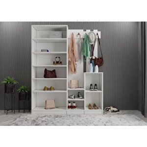 Moon Portmanto Vestiyer Beyaz 140cm Montaj Dahil