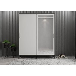 İmaj Sürgülü Portmanto Vestiyer Füme Beyaz 120 Cm Montaj Dahil