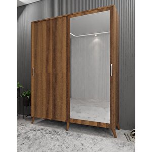 İmaj Sürgülü Portmanto Vestiyer Ceviz 160 Cm Montaj Dahil