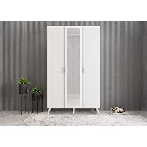 Açelya Portmanto Vestiyer Ayakkabılık Beyaz M4 135cm Montaj Dahil