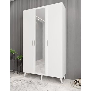 Açelya Portmanto Vestiyer Ayakkabılık Beyaz M4 135cm Montaj Dahil