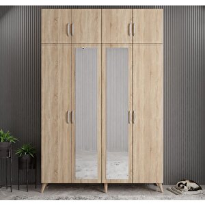 Açelya Portmanto Vestiyer Meşe 140cm M8 Montaj Dahil