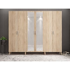 Açelya Portmanto Vestiyer Meşe 208 Cm M6 Montaj Dahil
