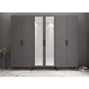 Açelya Portmanto Vestiyer Füme 270 Cm M6 Montaj Dahil