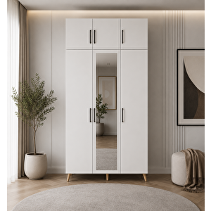 Açelya Portmanto Vestiyer Çam Beyaz 105 Cm M5 Montaj Dahil