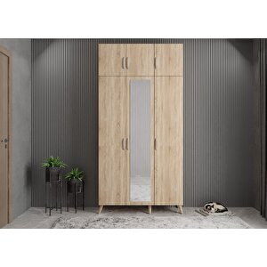 Açelya Portmanto Vestiyer Meşe 120 Cm M5  Montaj Dahil