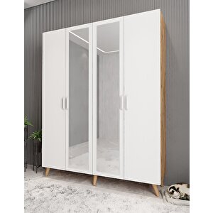 Açelya Portmanto Ayakkabılık Çam Beyaz M2 140cm Montaj Dahil