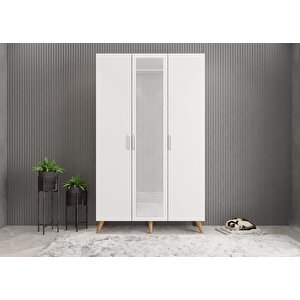 Açelya Portmanto Vestiyer Çam Beyaz M4 120cm Montaj Dahil