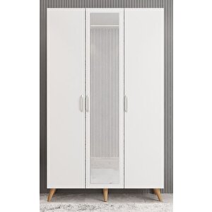 Açelya Portmanto Vestiyer Çam Beyaz M4 120cm Montaj Dahil