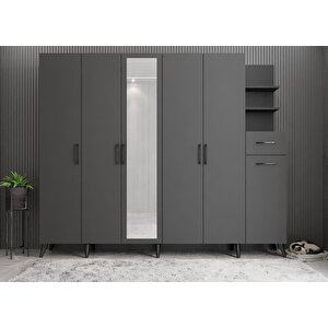Açelya Portmanto Vestiyer Füme 270cm M7 Montaj Dahil