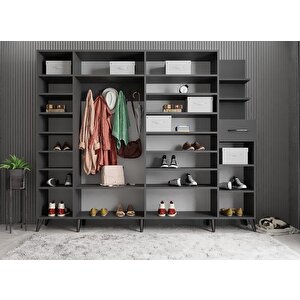 Açelya Portmanto Vestiyer Füme 270cm M7 Montaj Dahil