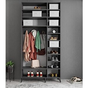 Açelya Portmanto Vestiyer Füme 135 Cm M5 Montaj Dahil