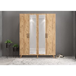Açelya Portmanto Vestiyer Ayakkabılık Çam M2 180cm Montaj Dahil