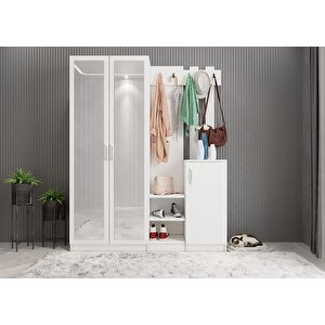 Moon Portmanto Vestiyer Beyaz 160cm Montaj Dahil