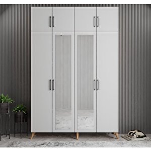 Açelya Portmanto Vestiyer Çam Beyaz 140cm M8 Montaj Dahil