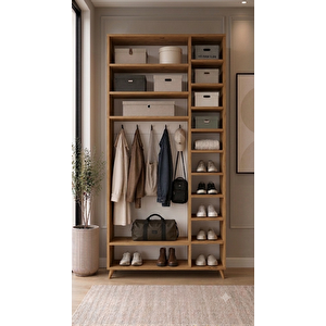 Açelya Portmanto Vestiyer Çam 135 Cm M5 Montaj Dahil