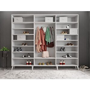 Açelya Portmanto Vestiyer Beyaz 270 Cm M6 Montaj Dahil
